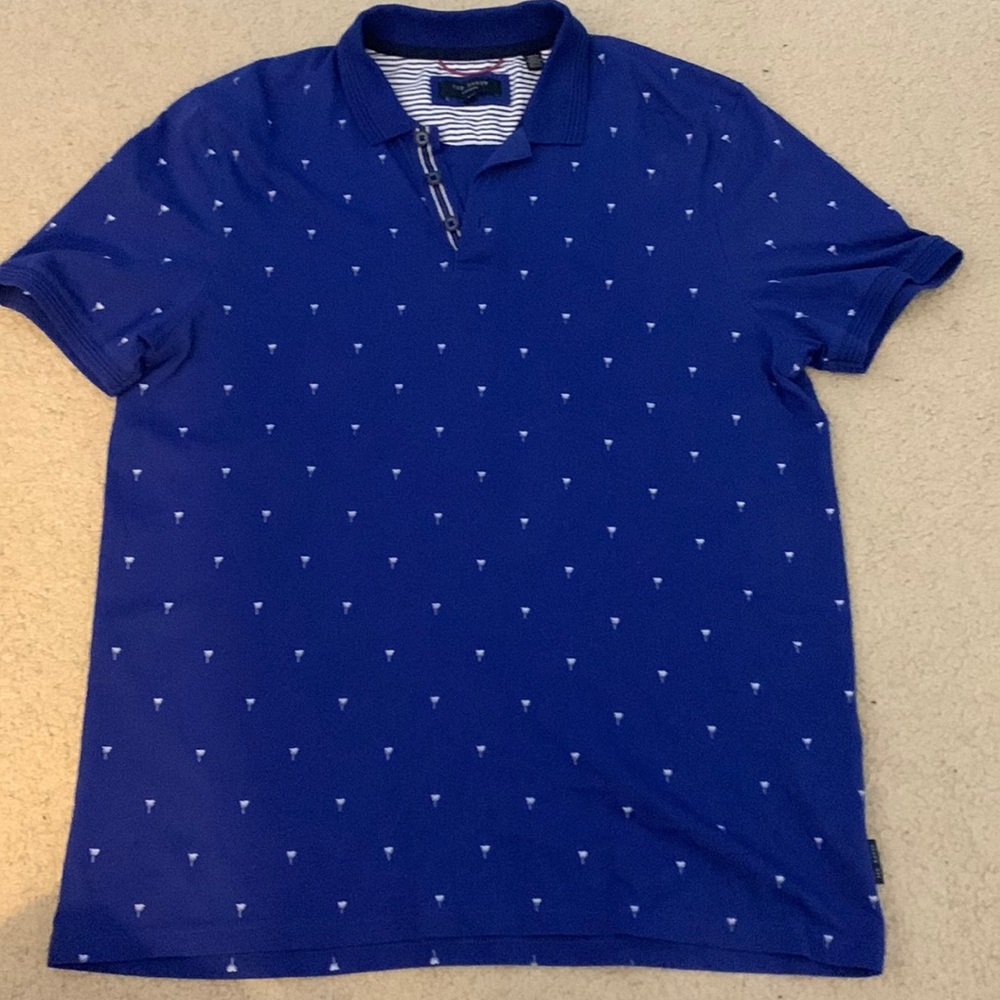 Ted Baker palm tree printed polo